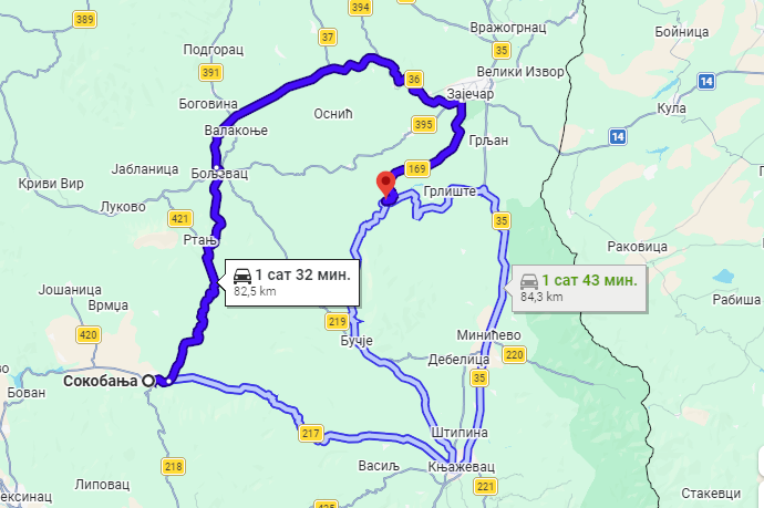 Gugl mapa Lenovac